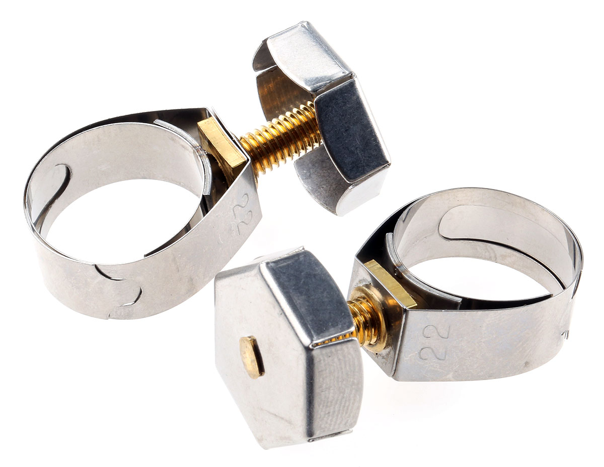 Unex Brass (Bolt), Stainless Steel Thumb Hex Hose Clip 22 mm ID