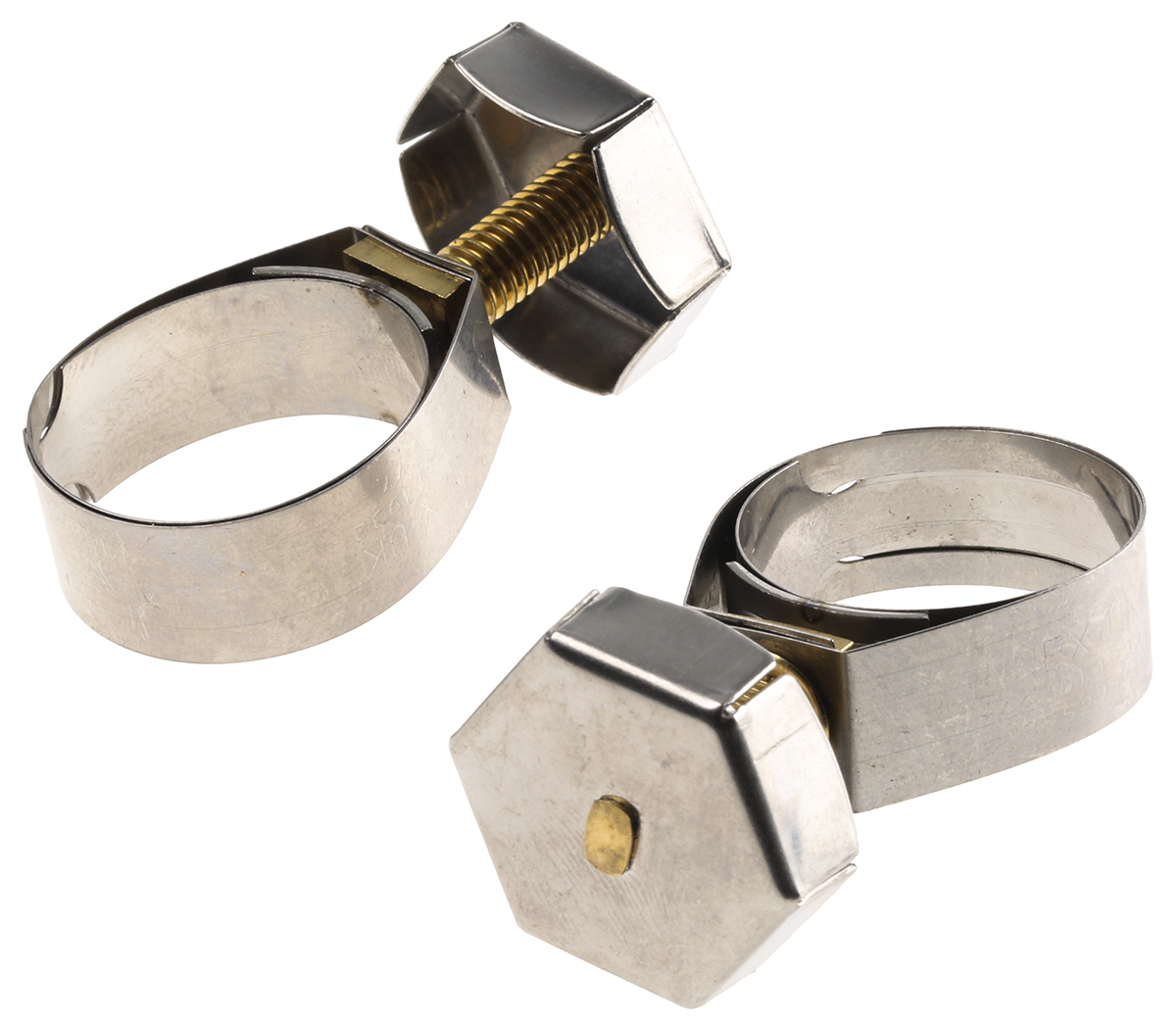Unex Brass (Bolt), Stainless Steel Thumb Hex Hose Clip 25 mm ID