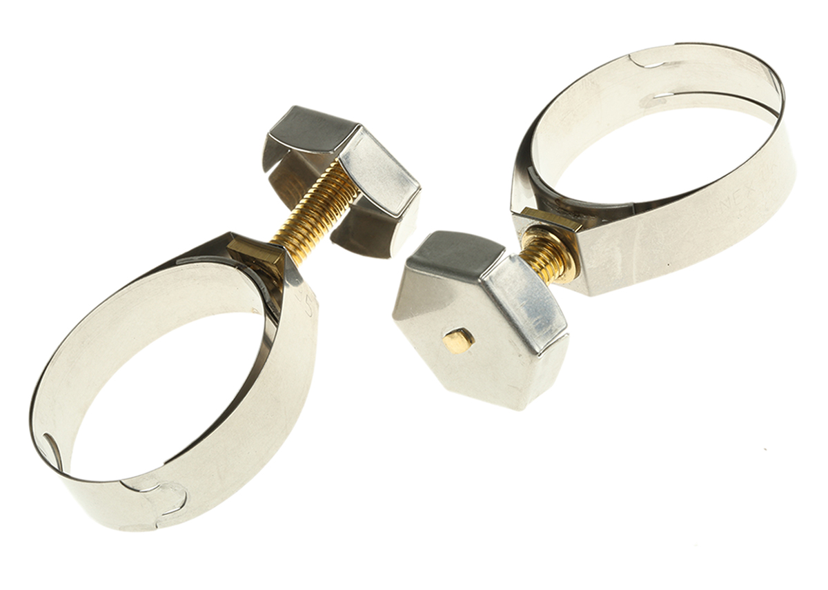 Unex Brass (Bolt), Stainless Steel Thumb Hex Hose Clip 35 mm ID
