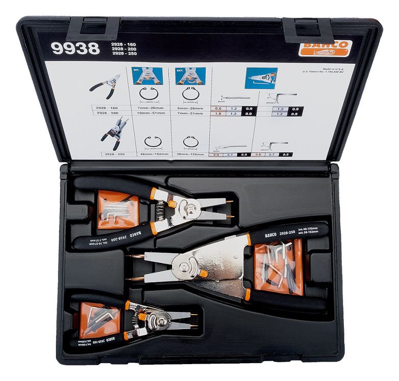 9938 Bahco 3-Piece Plier Plier Set