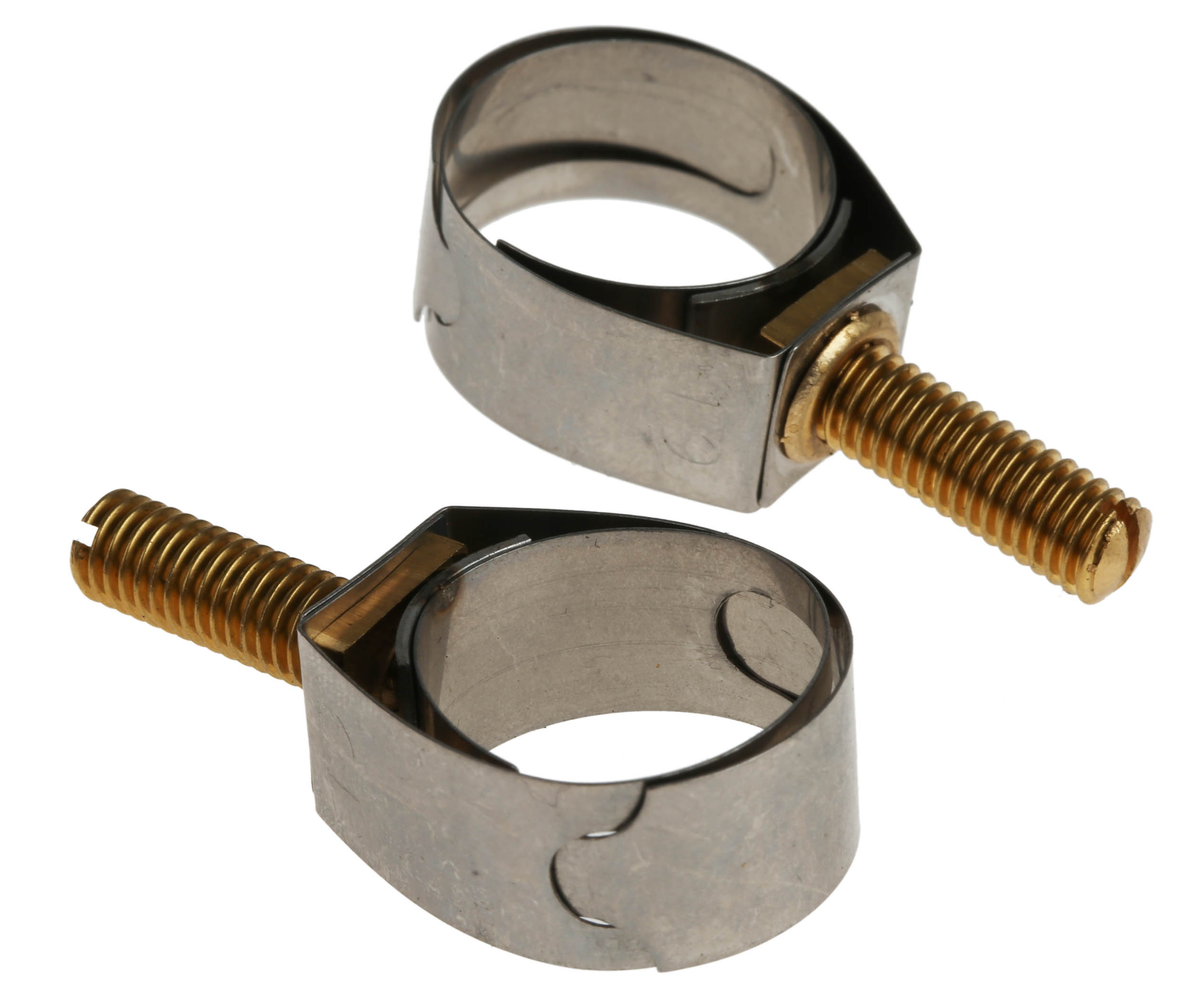 9940 Unex Stainless Steel, Brass (Bolt) Slotted Screw Hose Clip 19 mm ID