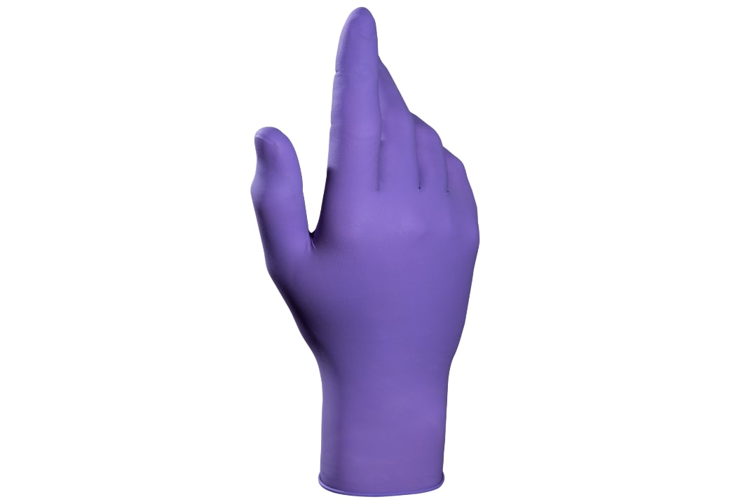 Mapa Solo 994 Purple Latex Glove, Size 9, Latex, Nitrile, Polychloroprene Coating