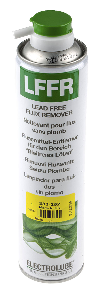 Electrolube 400ml Aerosol Can Lead Free Flux Remover Spray