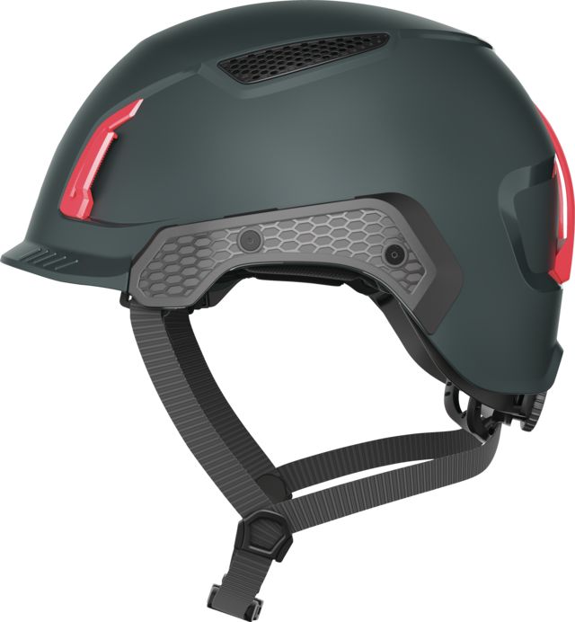 ABUS ABUS Grey Safety Helmet Chin Strap Included Ventilated Adjustable