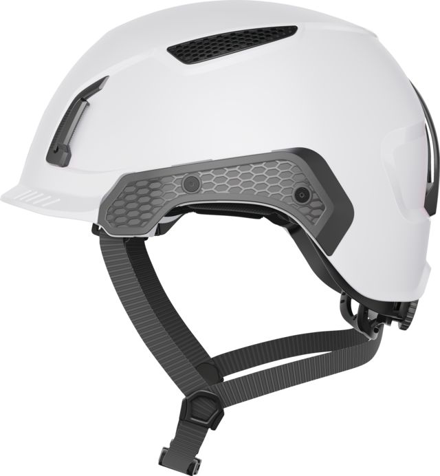 ABUS ABUS White Safety Helmet Chin Strap Included Ventilated Adjustable