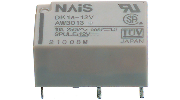 Panasonic PCB Mount Latching Power Relay, 24V dc Coil, 10A Switching Current, SPST