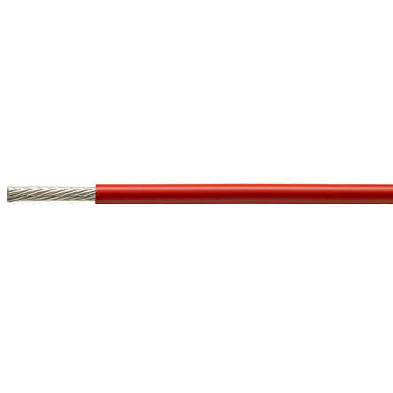 TE Connectivity 99M Series Red Harsh Environment Wire, 19, Polyethylene Terephthalate, 100 m, 99M0111-20-2