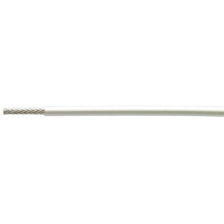 TE Connectivity 99M Series White Harsh Environment Wire, 19, Polyethylene Terephthalate, 100 m, 99M0111-22-9