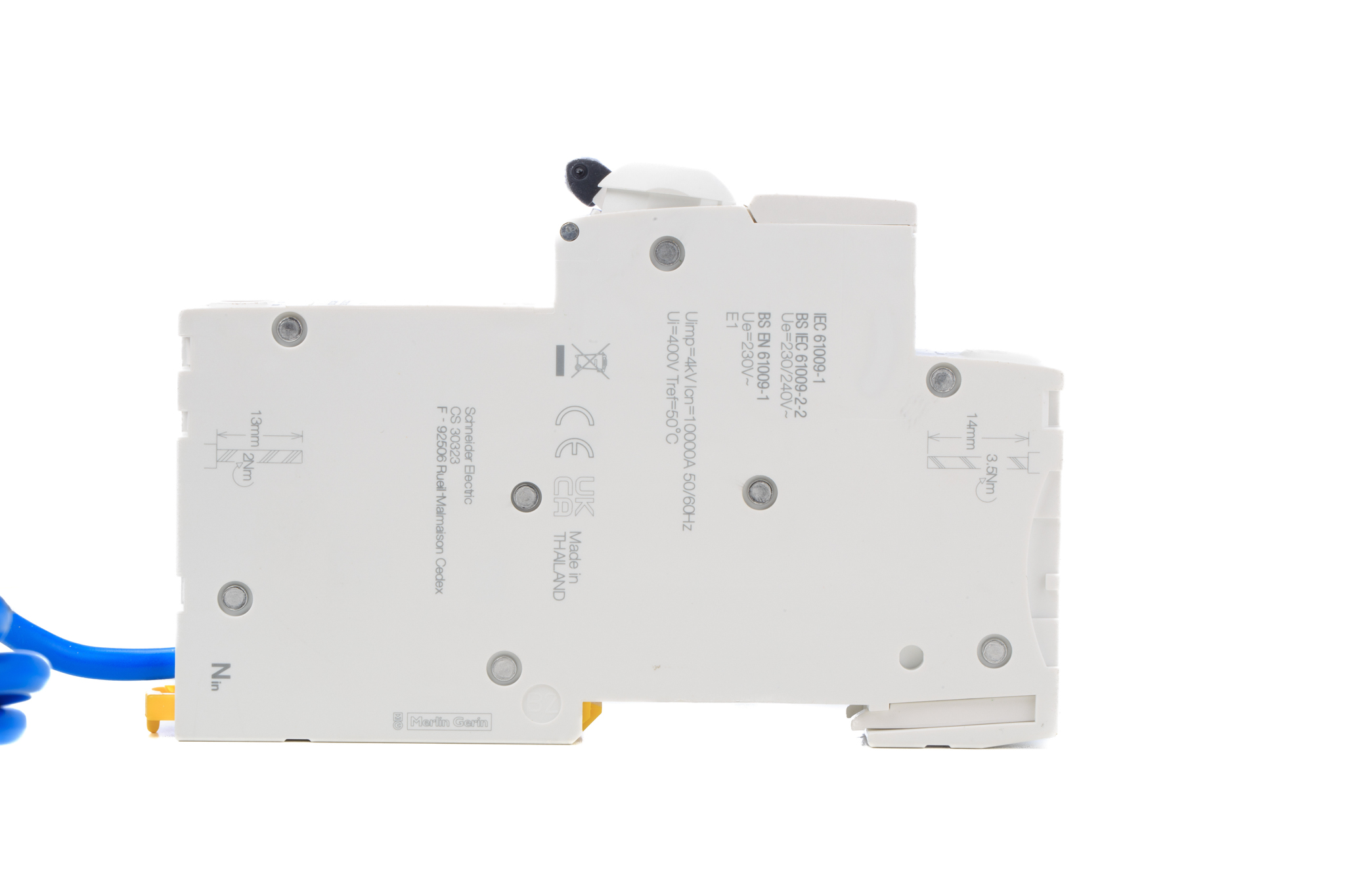 a9d11820 Schneider Electric Residual Current Circuit Breaker with Overload Protection, 20A Current Rating, 1-Pole, 30 mA Trip