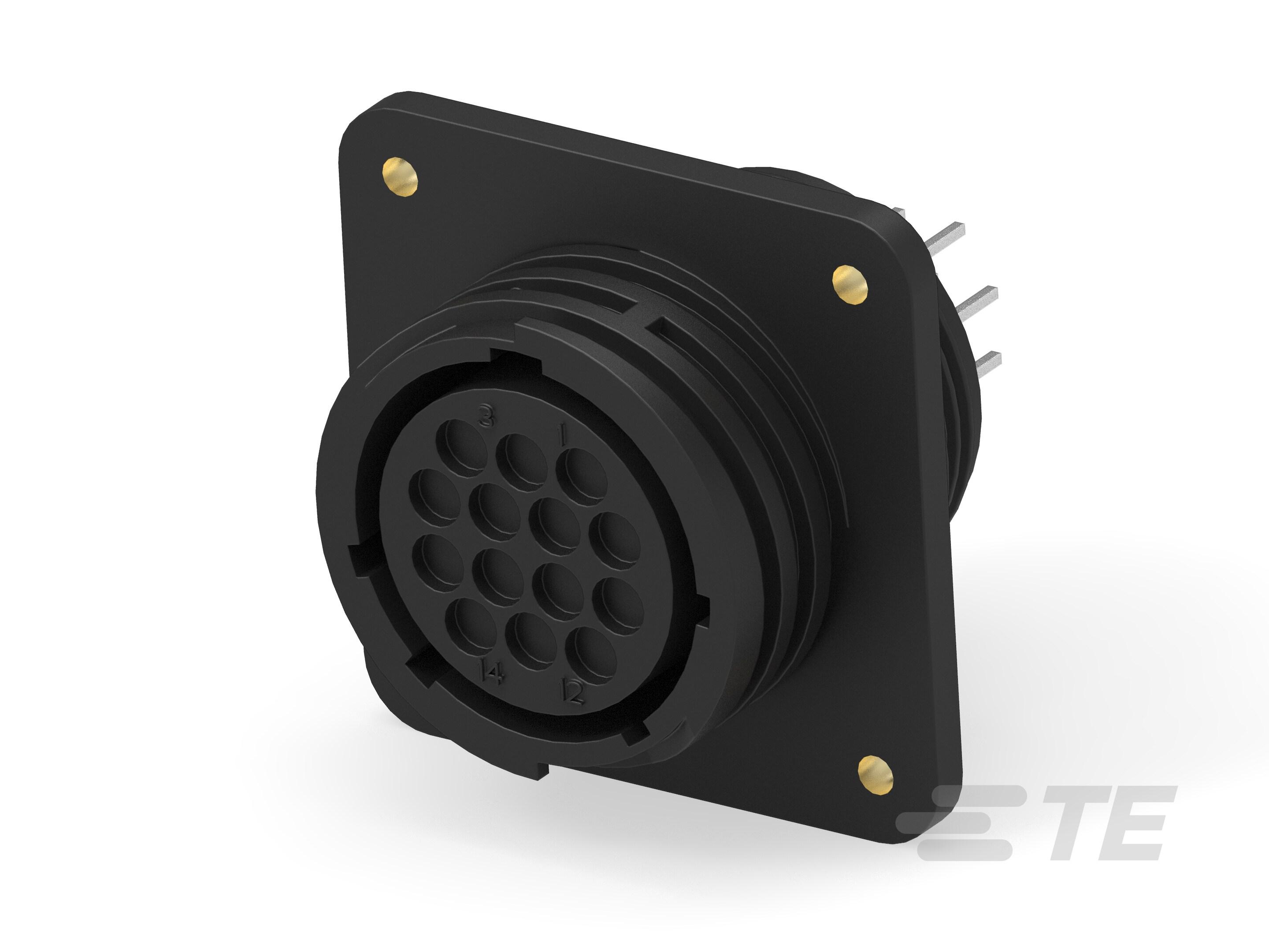 TE Connectivity, AMP CPC Power Connector Panel Mount Socket, Through Hole Termination, 250 V ac