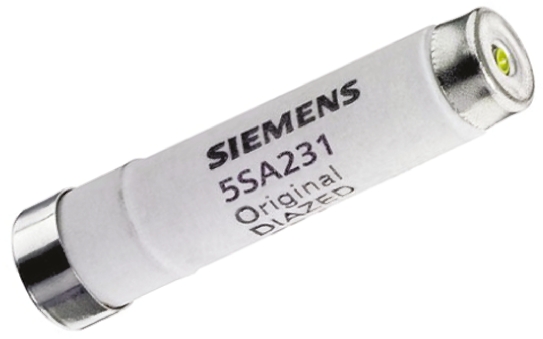 5sa231 Siemens 6A D02 Diazed Fuse, E16 Thread Size, 500V ac