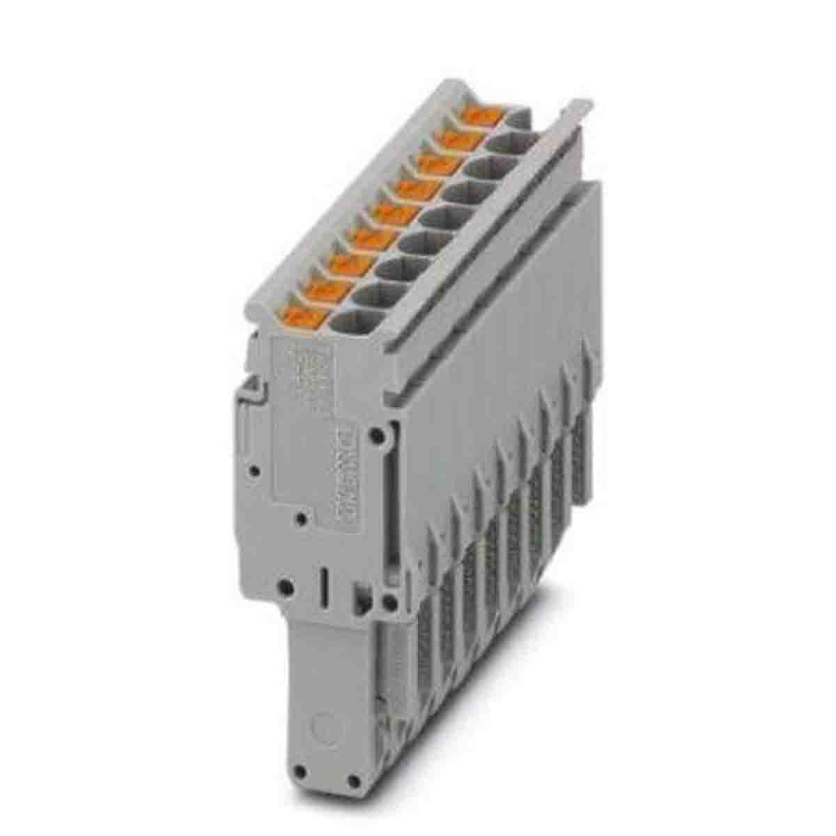 Phoenix Contact, 5.2mm Pitch, Combi Pluggable Solutions, Pluggable Terminal Block, Plug, DIN Rail, Push In Termination,