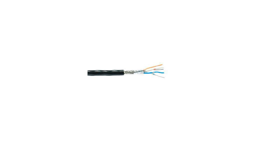 MP PVC RS-485 1x2x0.32mm2 SF/TP BLK 152M
