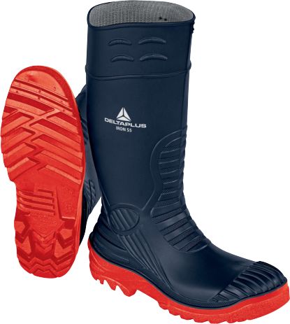 Delta Plus IRON S5 SRC Navy/Red Steel Toe Capped Unisex Safety Footwear, UK 8, EU 42