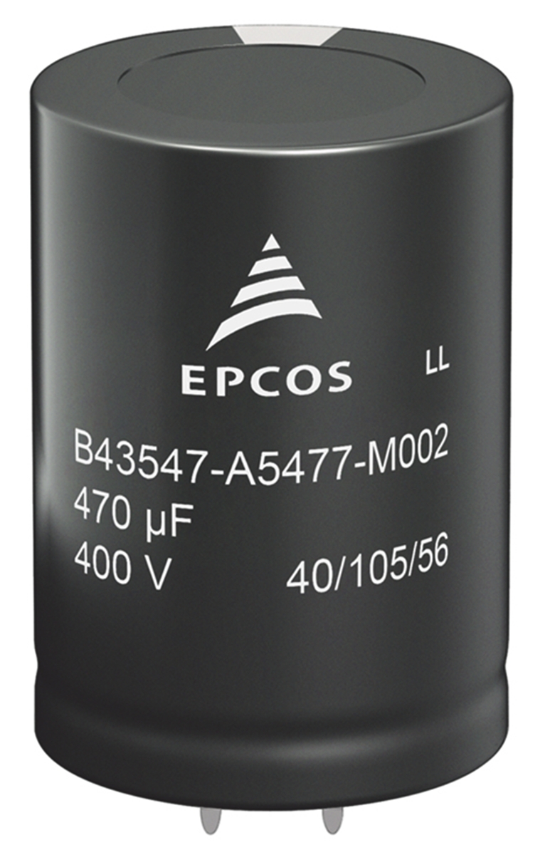 EPCOS 560μF Aluminium Electrolytic Capacitor 450V dc, Snap-In - B43547A5567M060
