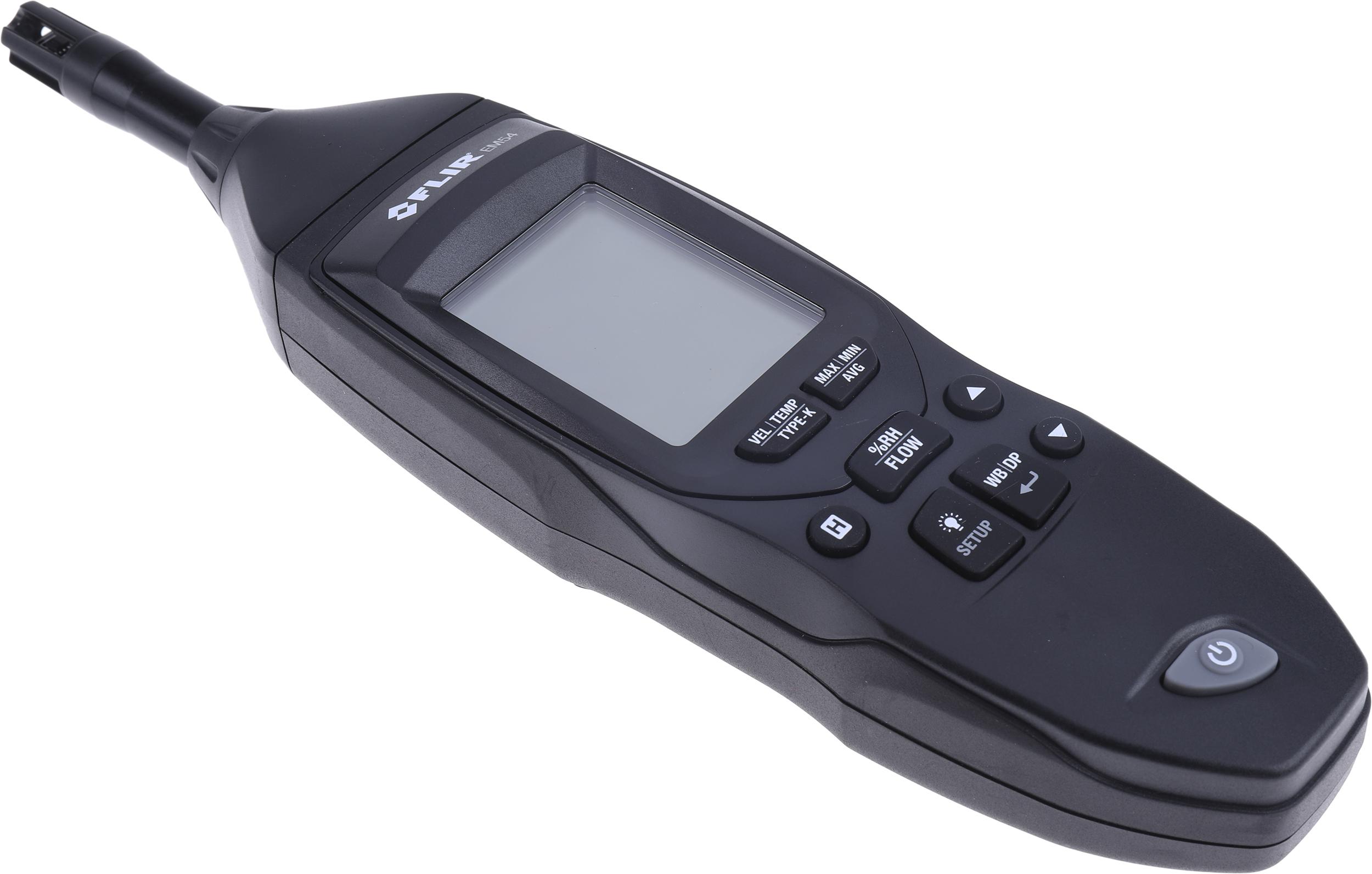 em54 FLIR EM54 Vane Anemometer, 30m/s Max, Measures Air Flow, Air Temperature, Air Velocity, Dew Point, Relative Humidity