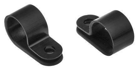 HellermannTyton, 12.5mm Black Clamp, P-Type