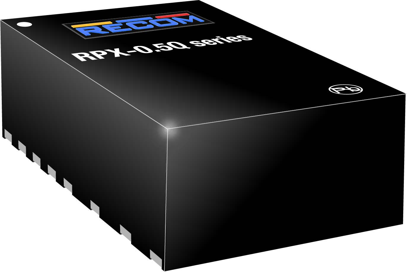 Recom, RPX-0.5Q-CT Step-Down Switching Regulator, 1-Channel 500μA 17-Pin, QFN Package
