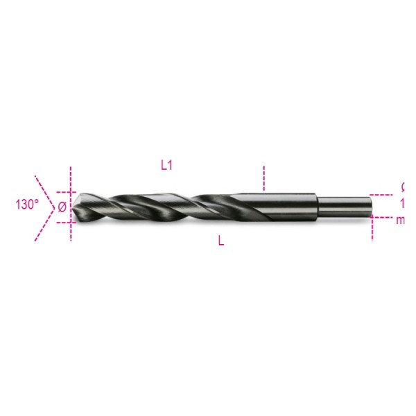 BETA 412A Series HSS Twist Drill Bit for Metal, 18.5mm Diameter, 198 mm Overall