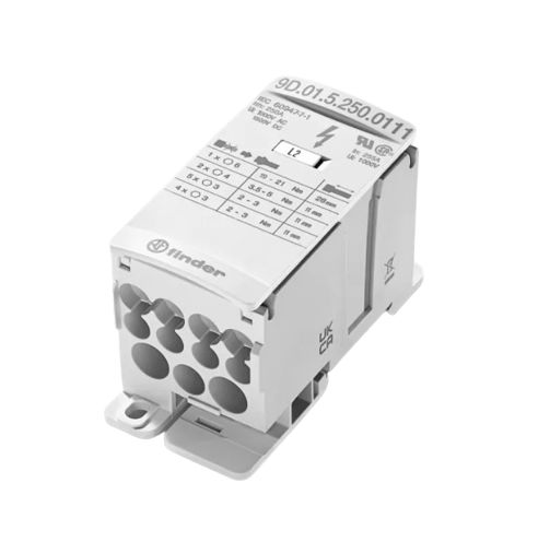 Finder Non-Fused Terminal Block, 12 Way, 1500V ac/dc, 100kA, White