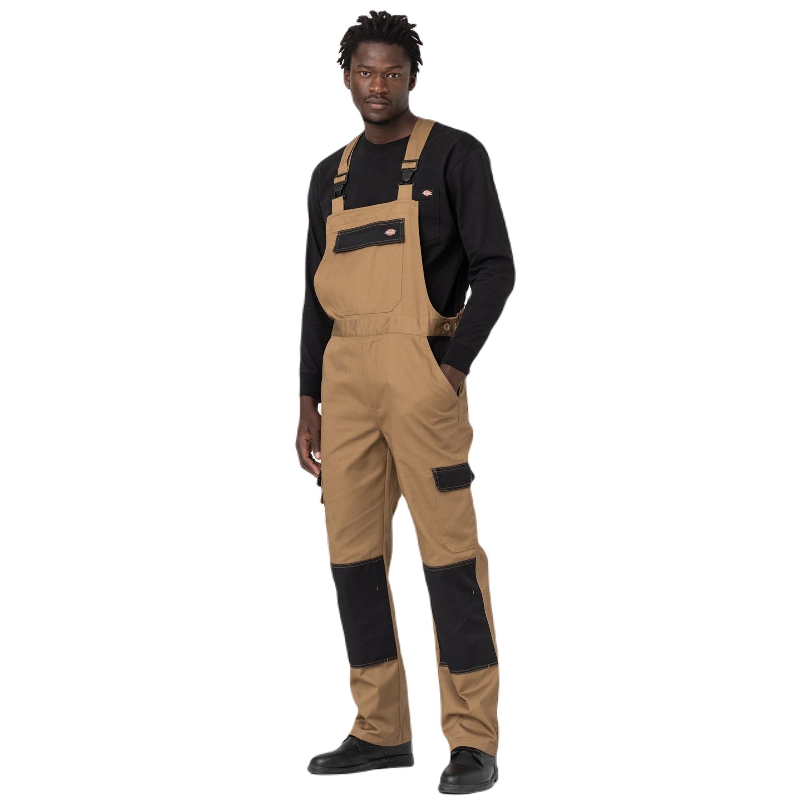 dk0a867nk151 Dickies Khaki Reusable Bib & Brace, L