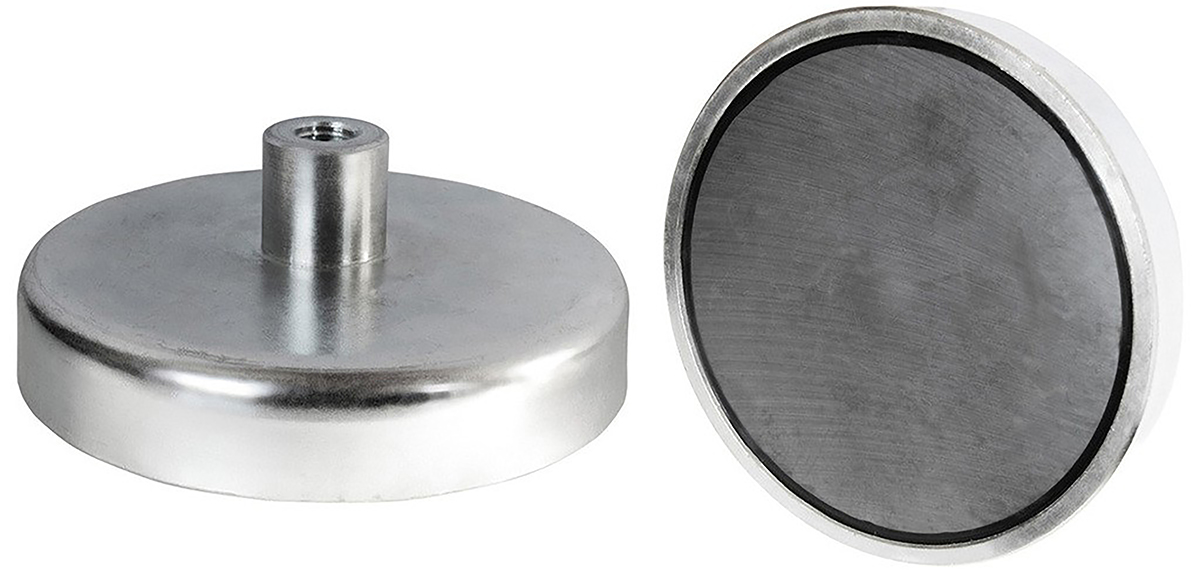 Eclipse Pot Magnet 8mm Threaded Hole Samarium Alloy, 1.1kg Pull
