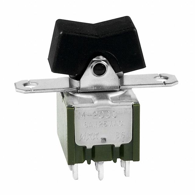 NKK Rocker Switch, 30 V M, Solder Lug, On-Off-On, Black, 125 V