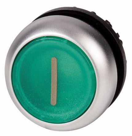 Eaton M22 Series, Green Push Button Head, Maintained, 22mm Cutout