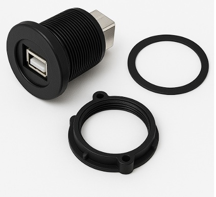 E-Pro Metal USB Panel Jack USB 2.0 Head Female B Back Female B
