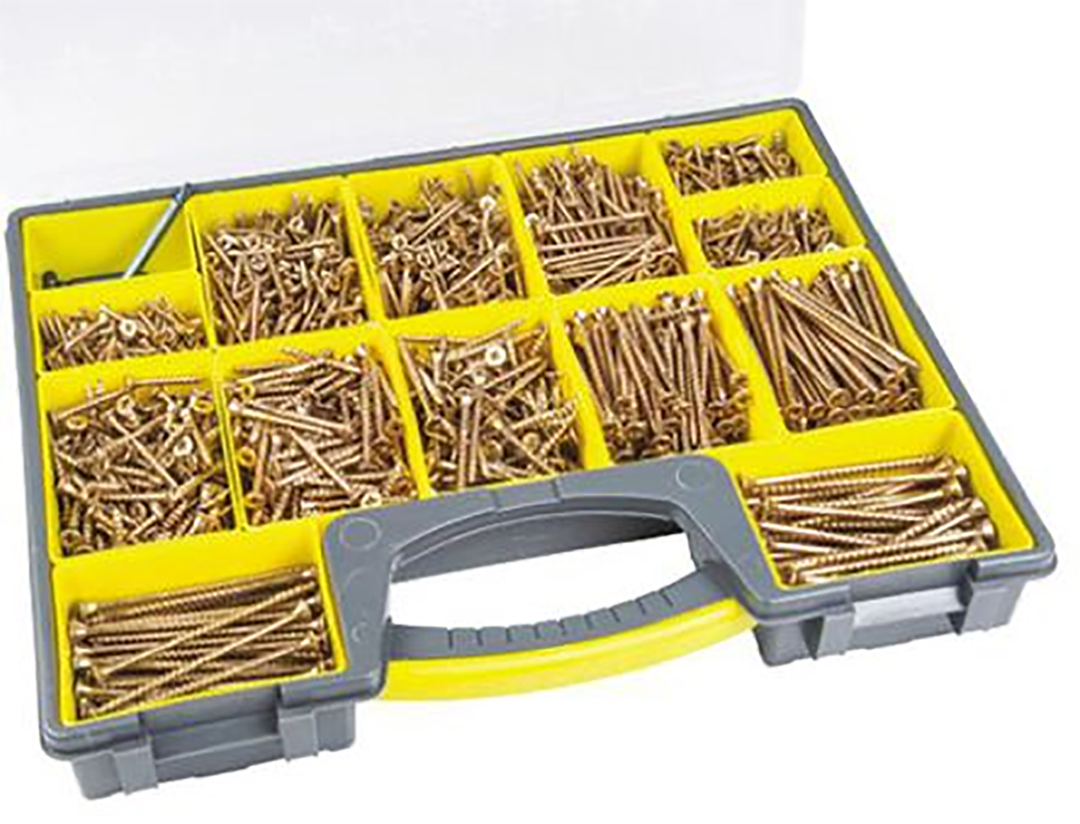 ULTI-MATE Stainless Steel 1610 Piece Pozisquare Drive Wood Screw Drive Screw/Bolt Kit