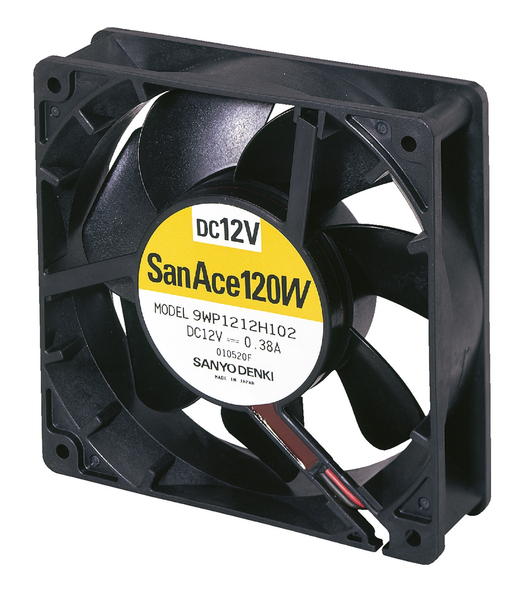 Sanyo Denki San Ace 9WP Series Axial Fan, 24V dc, 168.3 m³/h, 5.28 W, 220 mA Max, IP68 119 mm 119mm 38 mm