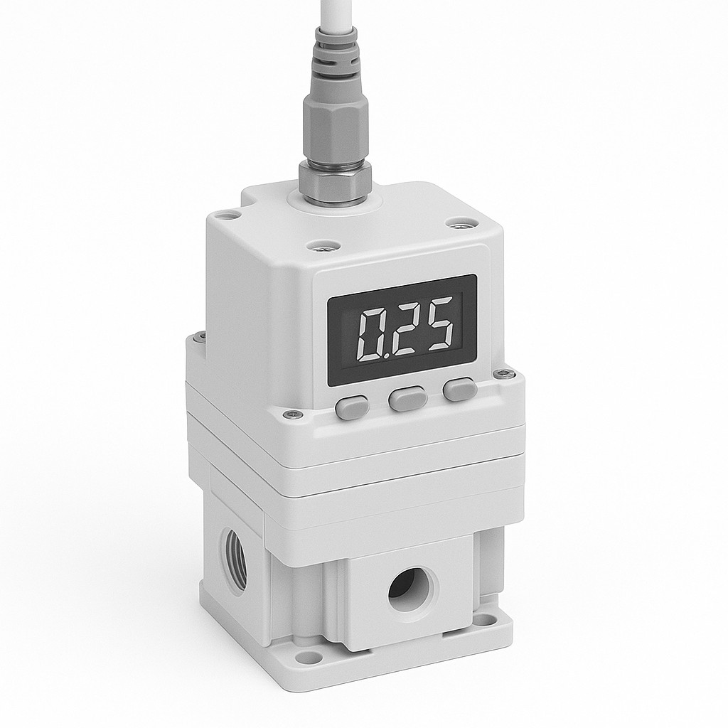 E-Pro PRX 200 Compact Electronic Pressure Regulator 0-10 V Input 200 L/min Flow IP65 24 VDC