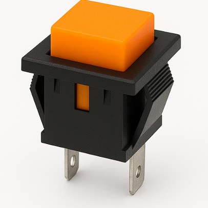 E-Pro PHBTSW-17, Compact Square Push Button Switch, SPST 3A 125V AC