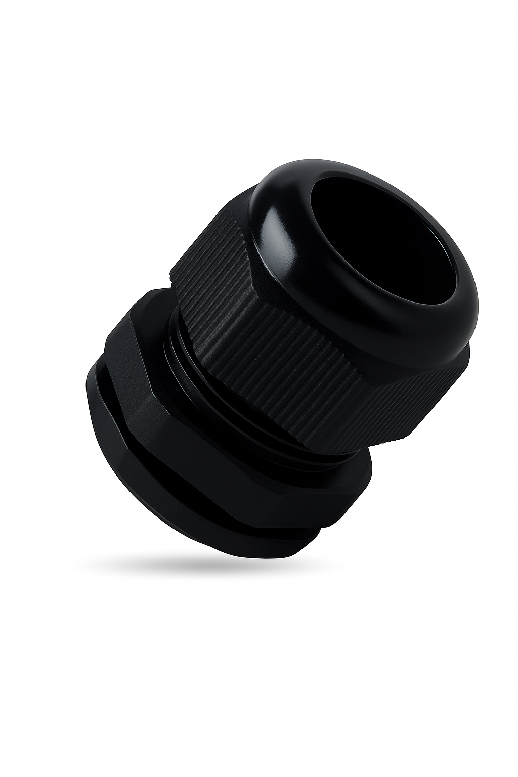 E-Pro Black Nylon Cable Gland M25x1.5 Thread 13mm to 18mm Cable Diameter