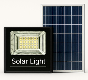 E-Pro Solar LED Floodlight 130 High Lumen 5730 LEDs 6V/12W Polycrystalline Panel