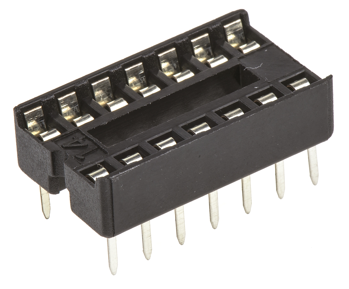 ASSMANN WSW 2.54 mm Pitch Vertical 14 Way, Through Hole Stamped Pin Open Frame DIL Socket, 1A