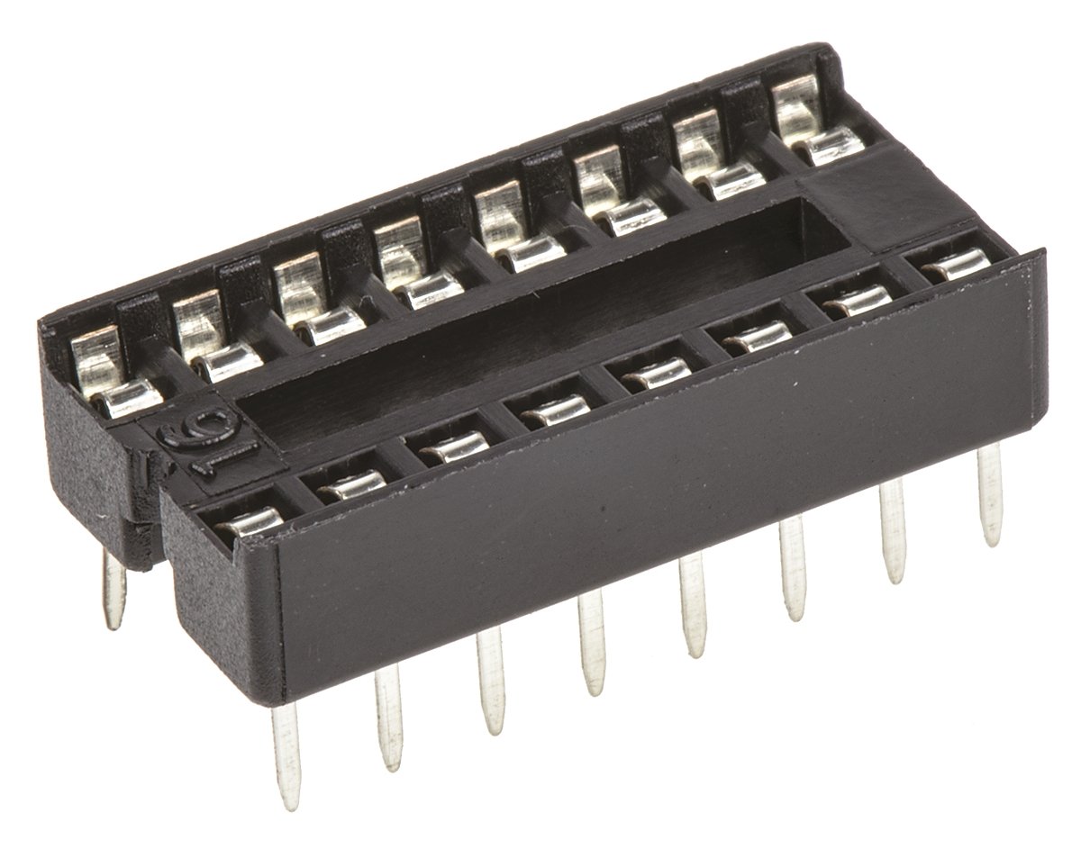 ASSMANN WSW 2.54 mm Pitch Vertical 16 Way, Through Hole Stamped Pin Open Frame DIL Socket, 1A