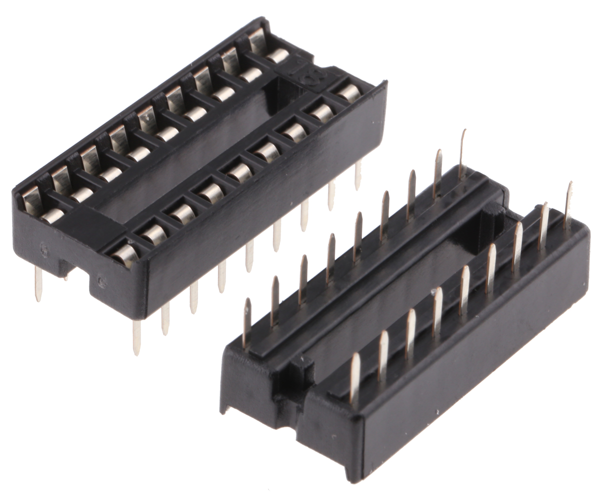 ASSMANN WSW 2.54 mm Pitch Vertical 18 Way, Through Hole Stamped Pin Open Frame DIL Socket, 1A