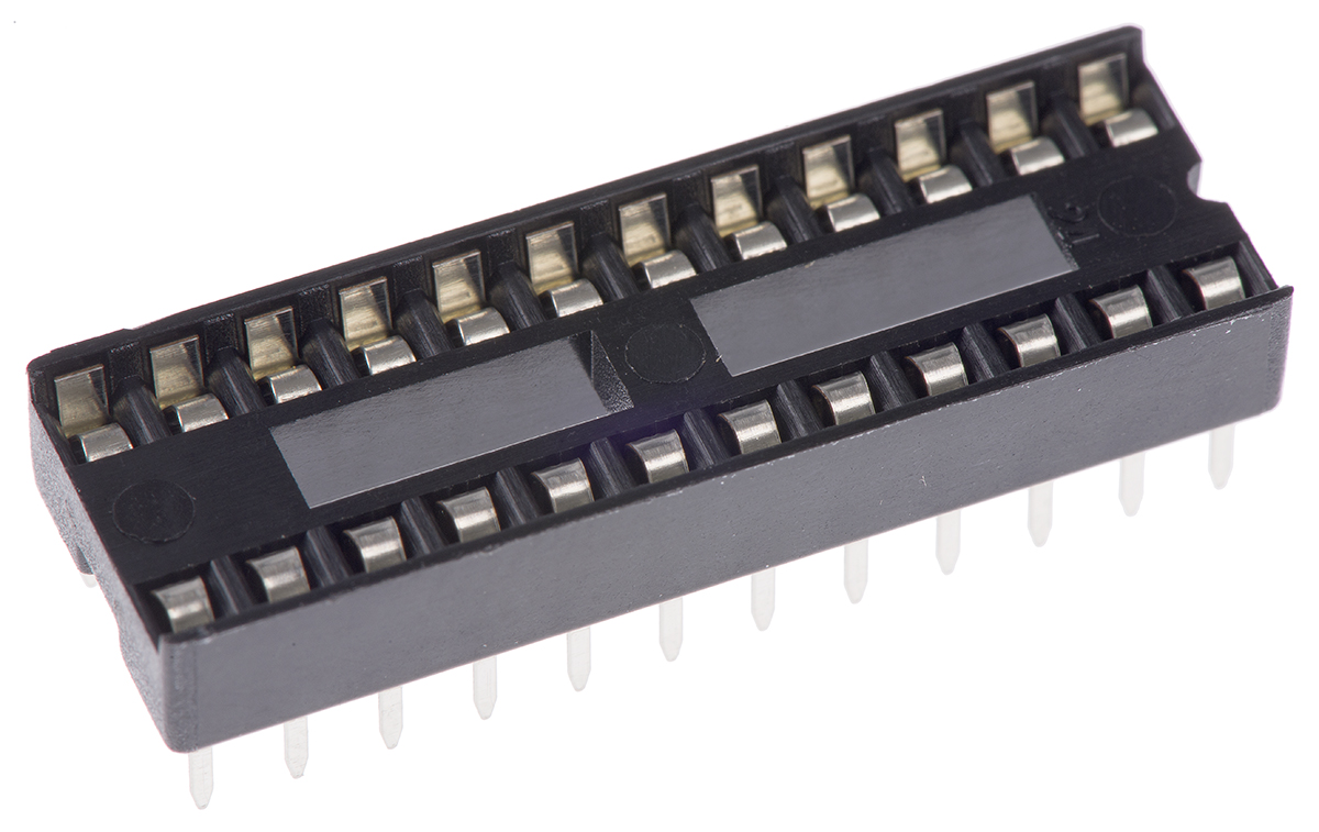 ASSMANN WSW 2.54 mm Pitch Vertical 24 Way, Through Hole Stamped Pin Open Frame DIL Socket, 1A