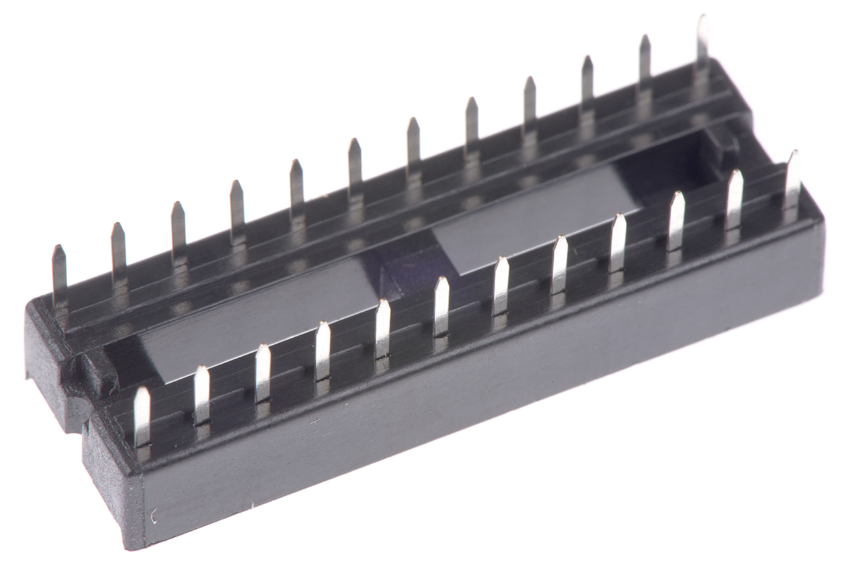 a-24-lc7-t ASSMANN WSW 2.54 mm Pitch Vertical 24 Way, Through Hole Stamped Pin Open Frame DIL Socket, 1A