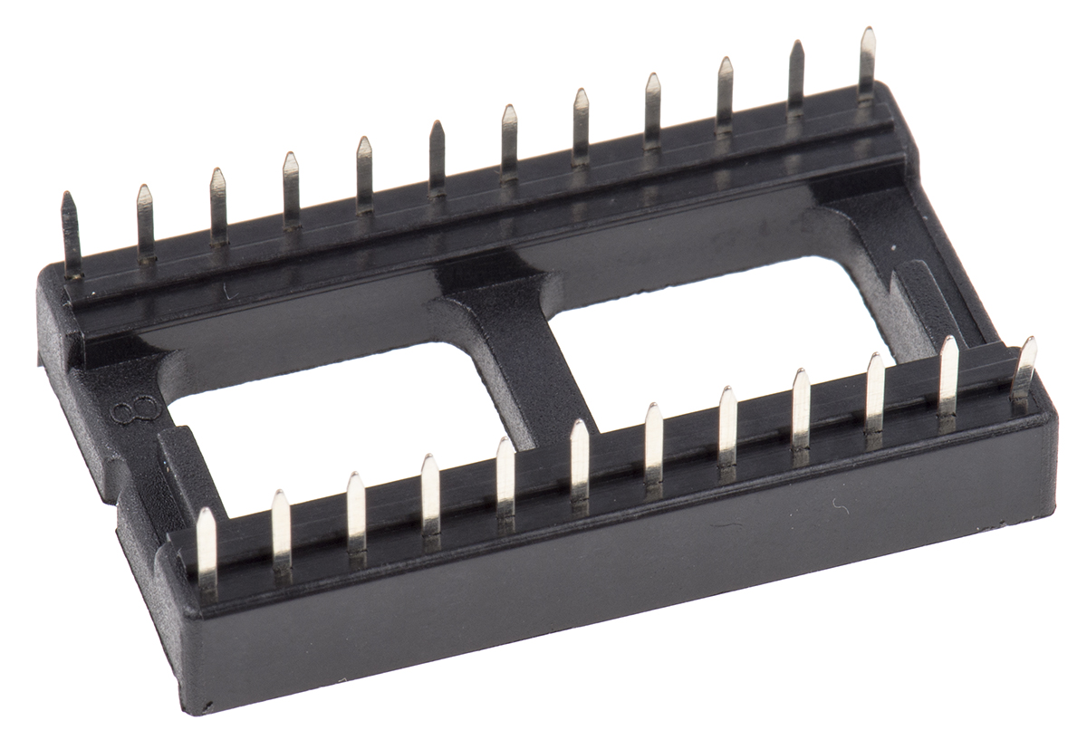 a-24-lc-tt ASSMANN WSW 2.54 mm Pitch Vertical 24 Way, Through Hole Stamped Pin Open Frame DIL Socket, 1A