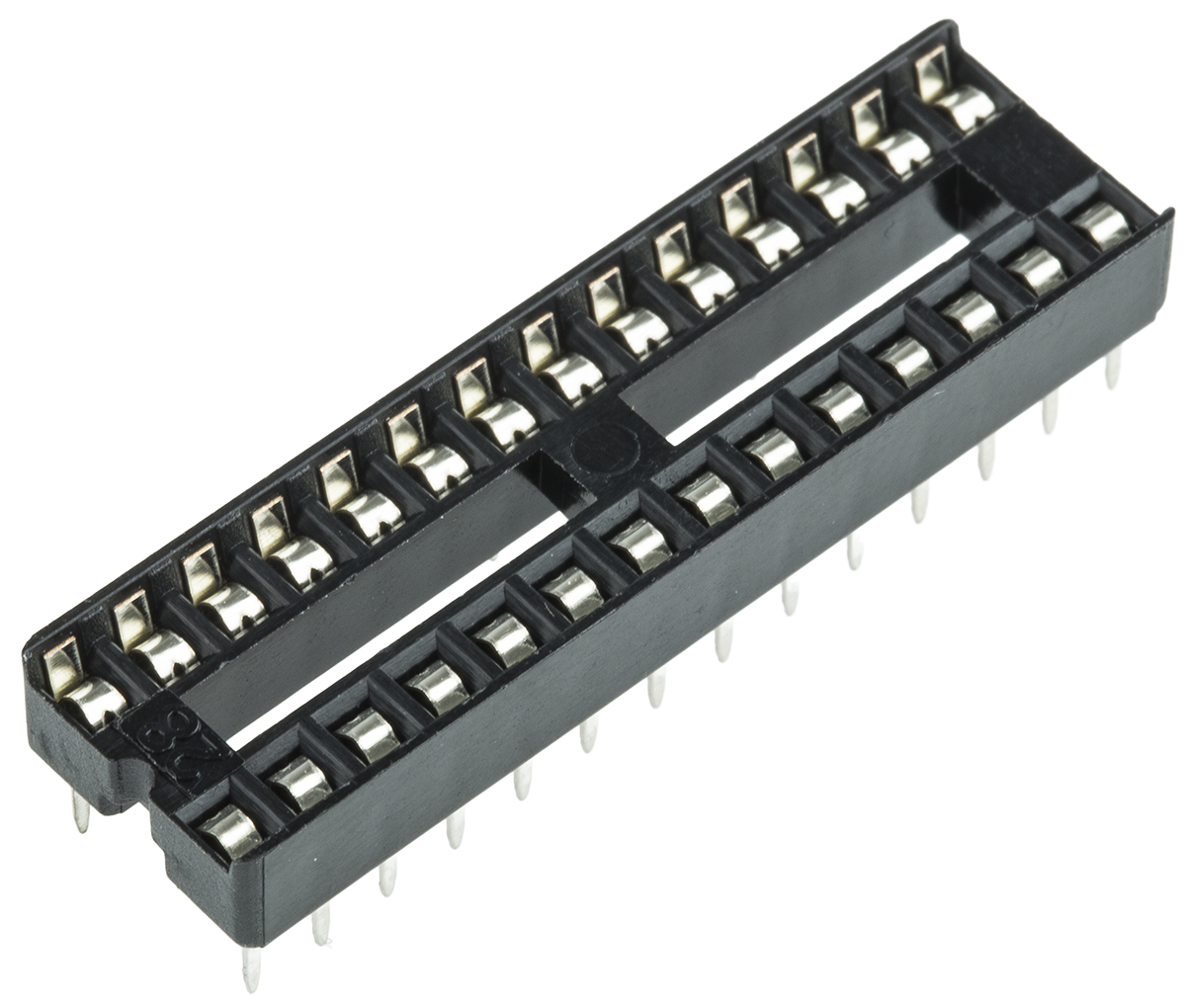 ASSMANN WSW 2.54 mm Pitch Vertical 28 Way, Through Hole Stamped Pin Open Frame DIL Socket, 1A