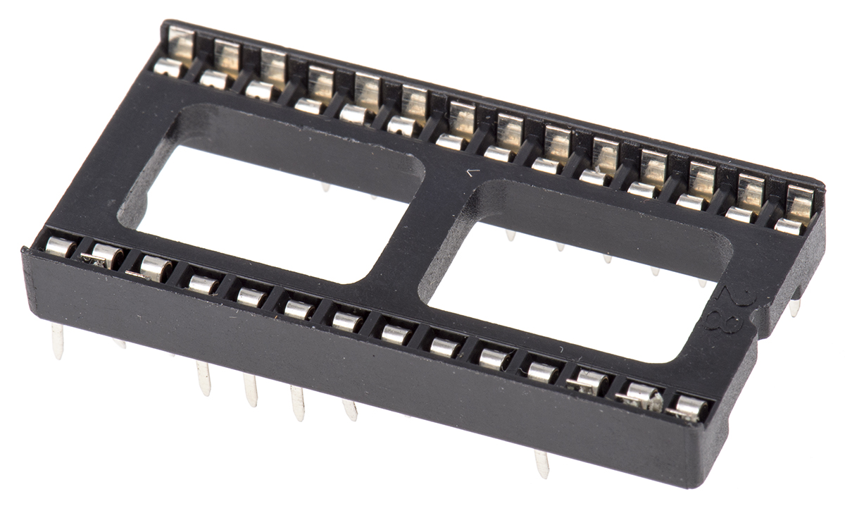 ASSMANN WSW 2.54 mm Pitch Vertical 28 Way, Through Hole Stamped Pin Open Frame DIL Socket, 1A