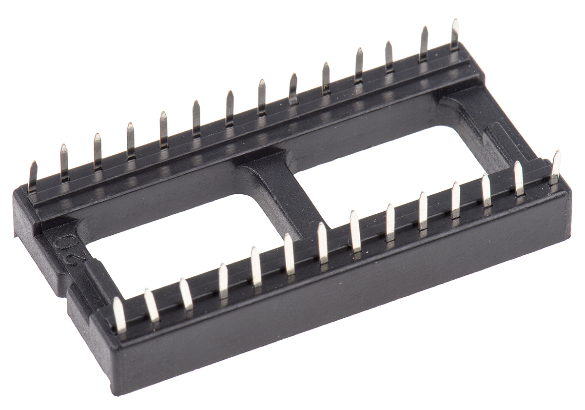 a-28-lc-tt ASSMANN WSW 2.54 mm Pitch Vertical 28 Way, Through Hole Stamped Pin Open Frame DIL Socket, 1A