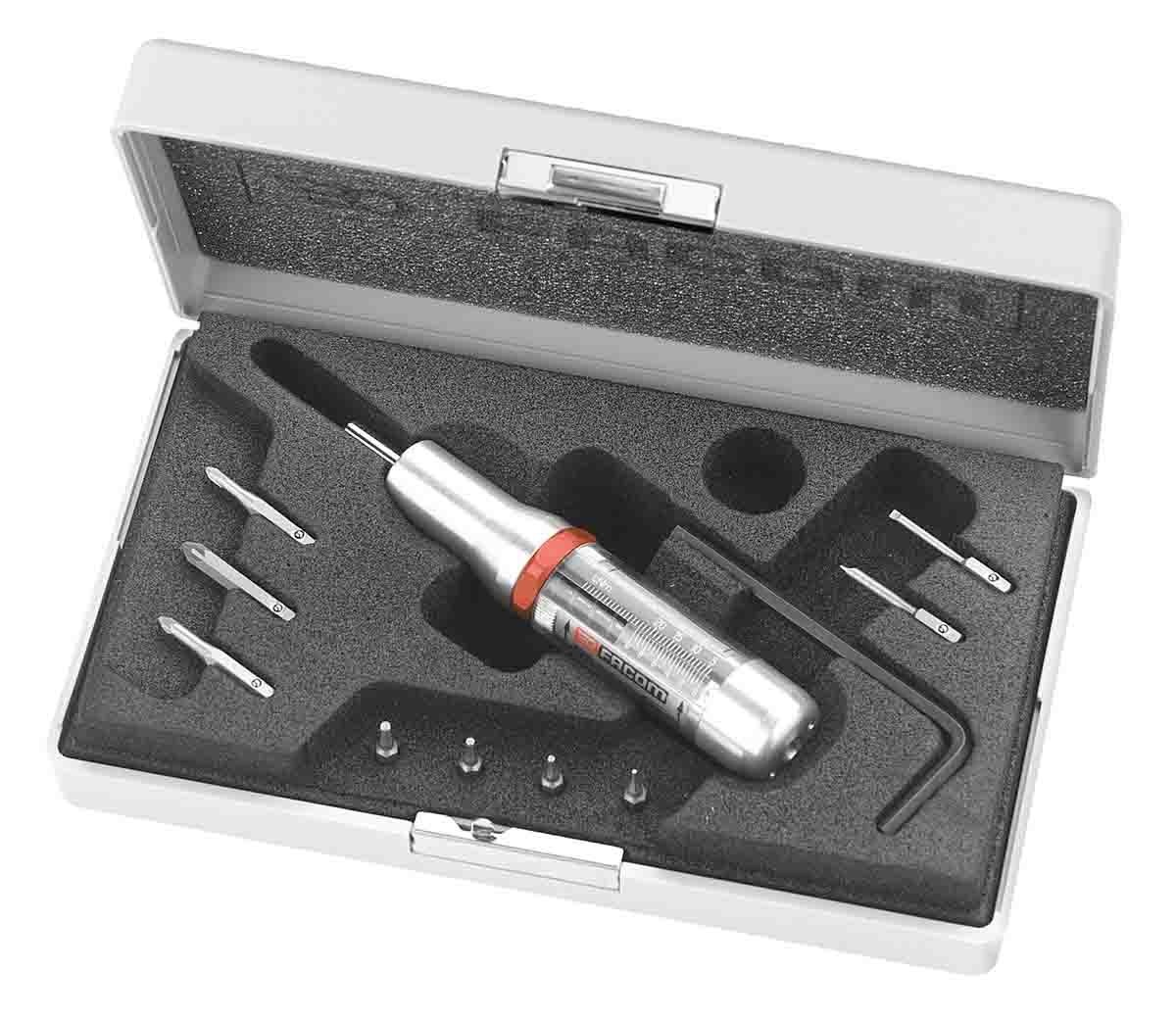 Facom Torque Screwdriver Set Torque Screwdriver, 4-20cN.m, 1.8 mm, 2.5 mm, PH 9, 1.3, 1.5, 2, PZ 0, 1, 2 Drive