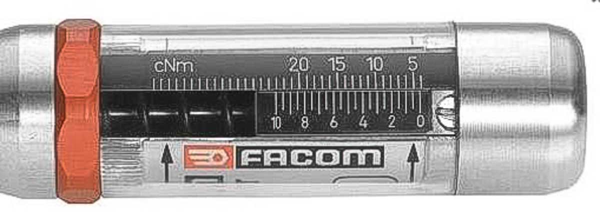 a301mt Facom Adjustable Torque Screwdriver, 0.15 To 0.75 Nm, 1/4 in Drive, ±6 % Accuracy, RSCAL
