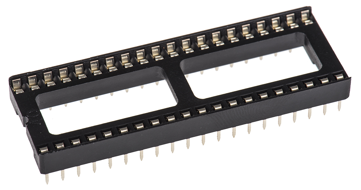 ASSMANN WSW 2.54 mm Pitch Vertical 40 Way, Through Hole Stamped Pin Open Frame DIL Socket, 1A