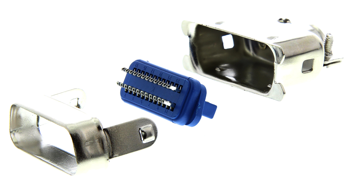 ASSMANN WSW, A-57/24 M 24 Way Male Straight SCSI Connector 2.16 mm Pitch, Solder Cup