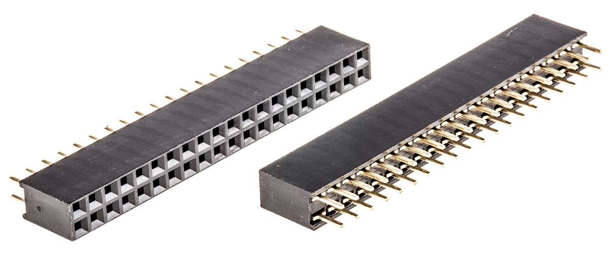 ASSMANN WSW A-BL254 Series Straight Through Hole PCB Socket, 40-Contact, 2 Row, 2.54 mm Pitch Solder