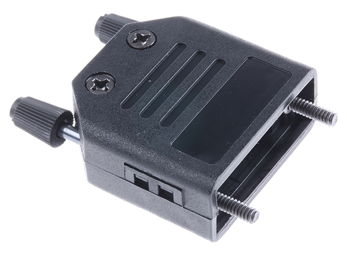 ASSMANN WSW A-FT Series Thermoplastic Straight D-Sub Backshell, 9 Way Strain Relief